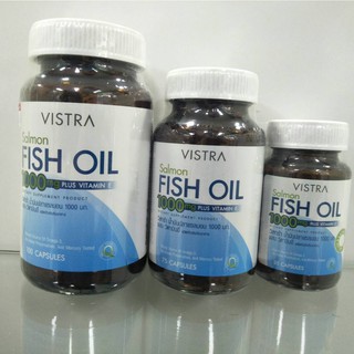 Vistra Salmon Fish Oil 1000 mg. วิสทร้า แซลมอน ฟิชออยล์ บรรจุ 100 / 75 / 20แคปซูล