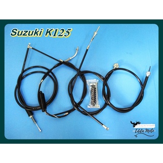 SUZUKI  K125 CABLE SET - SPEEDO, FRONT BRAKE, CLUTCH, THROTTLE SET // ชุดสายเซ็ต สินค้าคุณภาพดี