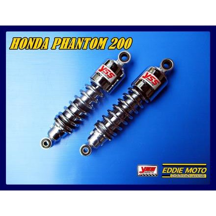 HONDA​ PHANTOM200​ - "YSS" REAR SHOCK​ SET "CHROME" // โช๊ค​หลัง สปริงชุบ "YSS " ของแท้