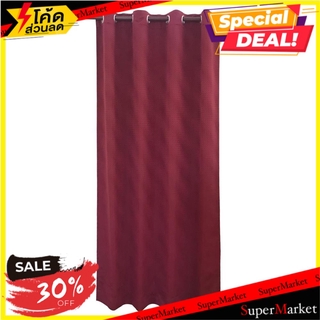 ผ้าม่าน EYELET HOME L&amp;S DAZZ UV 145X220 ซม. สีแดง ผ้าม่านประตู EYELET CURTAIN HOME L&amp;S DAZZ UV 145X220CM RED