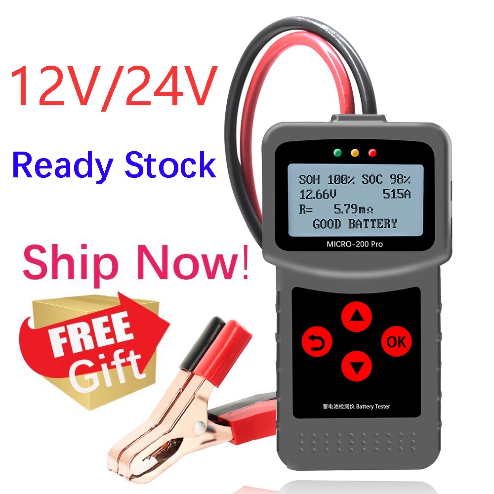 เครื่องทดสอบแบตเตอรี่รถยนต์ Micro-200 Pro 12V 24V Lancol Micro 200 Pro ...