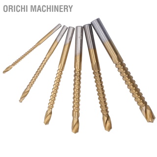 Orichi Machinery ดอกสว่านเจาะเหล็ก ความเร็วสูง 3-8 มม. สําหรับงานไม้ 6 ชิ้น