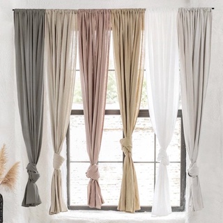 ผ้าม่านสไตล์มินิมอล ผ้าเรียบลื่น 140x200 cm.ราคาถูกที่สุด (สั่งตัดได้)