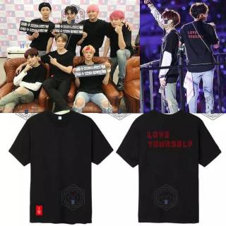 Eld Baju Kaos Kaos เสื้อยืด จัมเปอร์ B*TS Loveyourself KPOP SUGA JIMIN V JUNGKOOK JHOPE RM สําหรับผู้ชาย ผู้หญิง