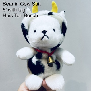 #ตุ๊กตา หมีใส่ชุดวัว #ในสวนสนุก #huis #ten #bosch #ญี่ปุ่น #toy #spirits #ป้ายห้อย #ลิขสิทธิ์แท้ #สภาพสมบูรณ์ #ขนาด6นิ้ว