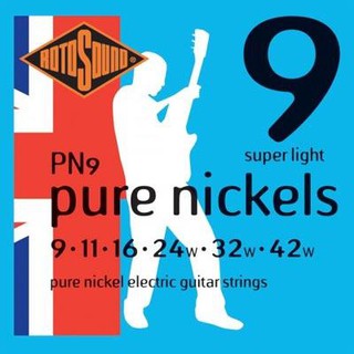 Rotosound สายกีต้าร์ไฟฟ้า ขนาด 0.09 - 0.42 รุ่น PN9 Pure nickels (Made in England)