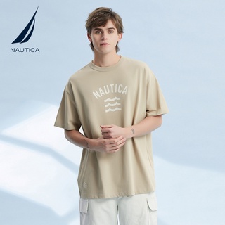 🔥 Nautica / Nordica ใหม่ เสื้อยืดลําลอง ผ้าฝ้าย แขนสั้น คอกลม ทรงหลวม เป็นมิตรกับผิว สําหรับผู้ชาย VM2207 🔥