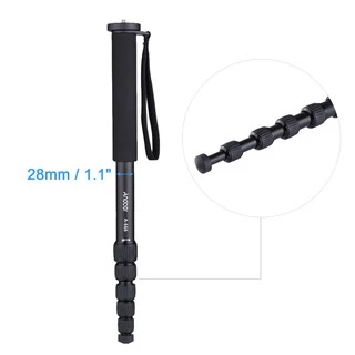 Andoer A-666 181 ซม. / 5.9 ฟุตกล้องโทรทรรศน์อลูมิเนียม Telescoping Monopod Stick Unipod 6-Sect