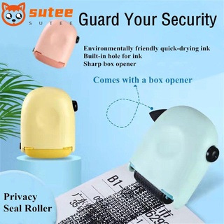 SUER Portable Security Roller Stamp Guard Your Security Privacy Cover Stamp Privacy Seal Roller Office Supplies Privacy Confidential Data Privacy Data Protection Information Coverage Theft Protect