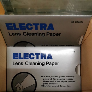 Electra กระดาษเช็ดเลนส์ ฟิลเตอร์ เเว่นตา มี50เเผ่น (สินค้าพร้อมส่ง)