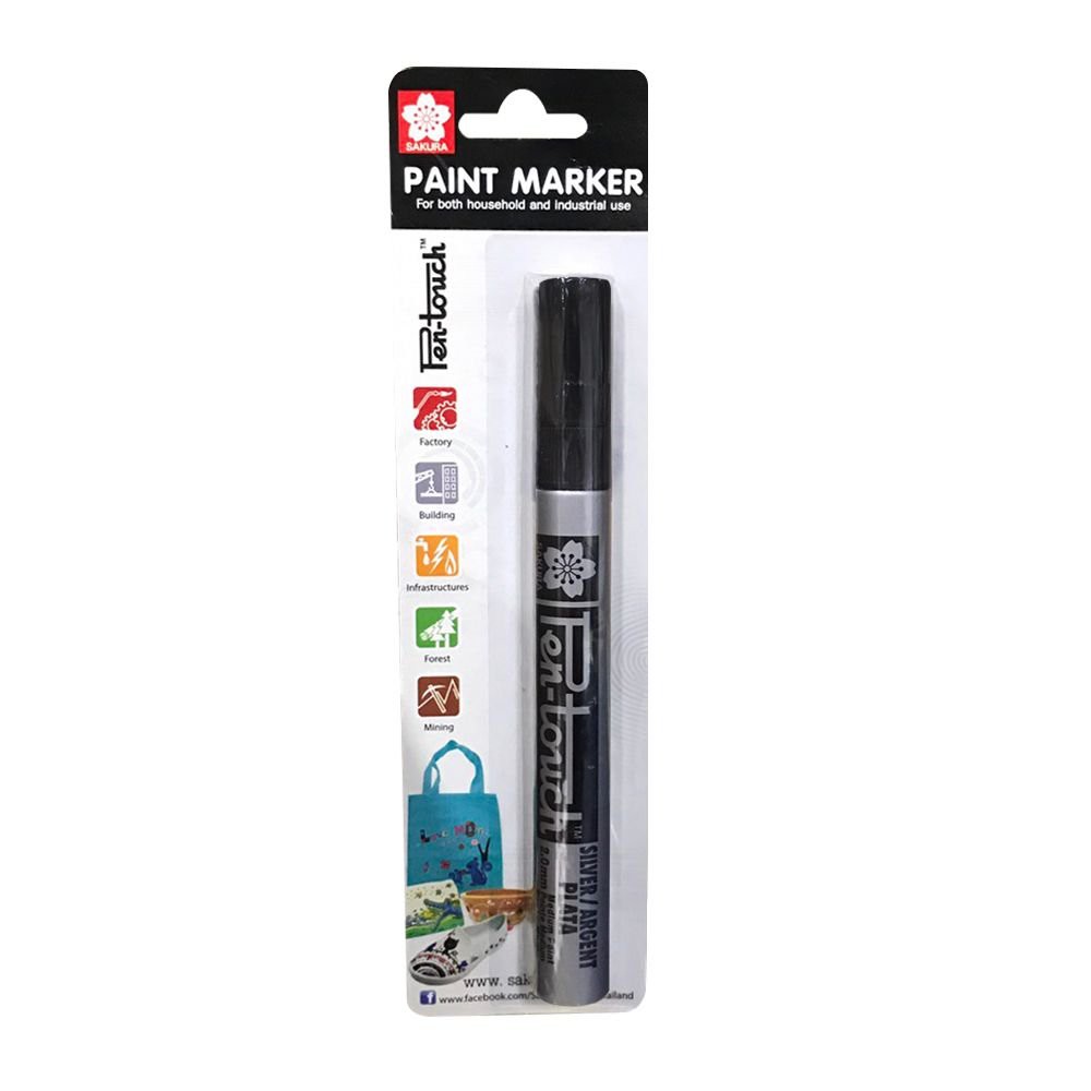 Chemical pen MARKER SILVER 2 MM Stationary equipment Home use ปากกา ปากกาเคมี ปากกาเพ้นท์ ขนาด 2 มม. สีเงิน อุปกรณ์เครื่
