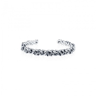 ake ake Fierce-de-lis Braided 2.0 Bangle กำไลเงินแท้ 925 แฮนด์เมดแกะมือลายเถาวัลย์เกลียวดอกลิลลี่อังกฤษยุโรปยุคกลาง