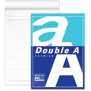 สมุดรายงาน Double A ขนาด A4 กระดาษ 80 แกรม เนื้อในมีเส้น 25 แผ่น