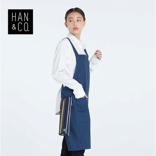 Han&amp;Co . Smock Apron – The Smock 02 ผ้ากันเปื้อนแบบเต็มตัวรุ่น smock สีน้ำเงินเข้ม จาก Han&amp;Co.