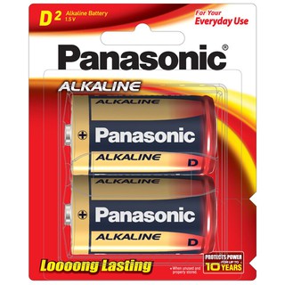 ถ่านอัลคาไลน์ LR20T/2B D (แพ็ค 2 ก้อน) Panasonic/Alkaline batteries LR20T / 2B D (pack of 2) Panasonic