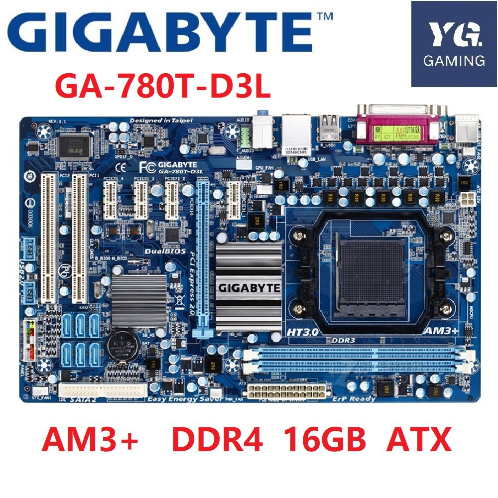 GIGABYTE GA-780T-D3L Desktop Motherboard 760G Socket AM3+ DDR3 16G ATX For AMF FX/Phenom II/Athlon II Original Used #3