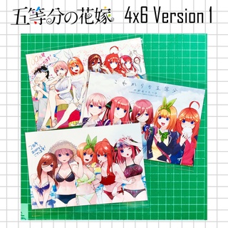 Postcard anime โปสการ์ดอนิเมะ ขนาด 4x6 นิ้ว เจ้าสาวผมเป็นแฝดห้า (5 toubun no hanayome)