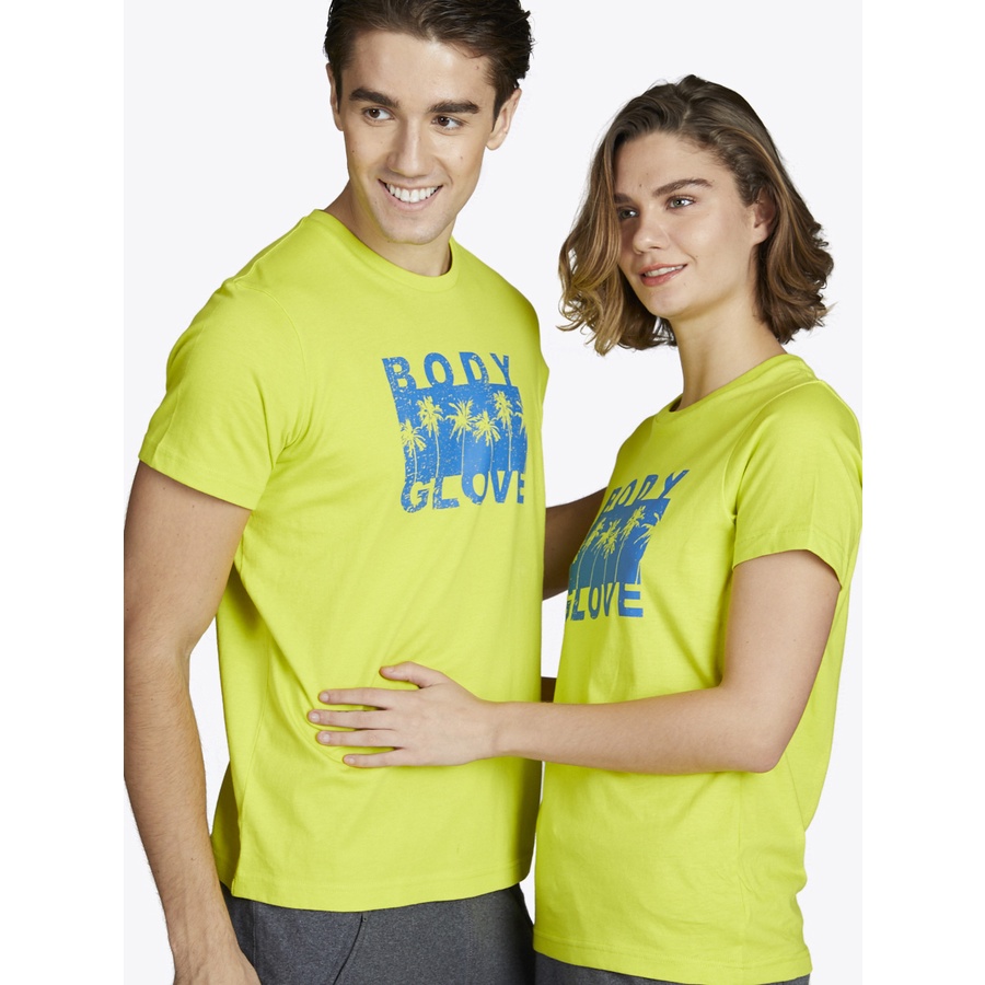 【🔥🔥】BODY GLOVE Unisex Graphic Tee Cotton T-Shirt เสื้อยืด สีเขียว-56