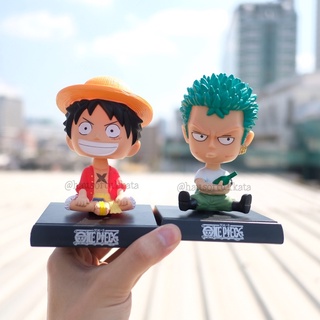 โมเดล Luffy ลูฟี่ &amp; Zoro โซโร ท่านั่ง 4.5นิ้ว One Piece วันพีช วันพีซ