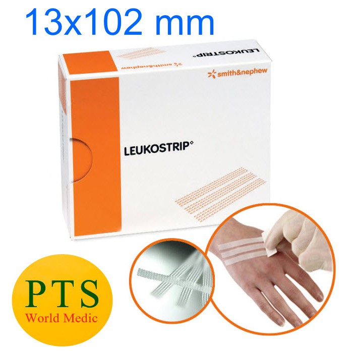 Leukostrip 13x102 mm เทปปิดแผล โดยไม่ต้องเย็บแผล (1 ซอง)