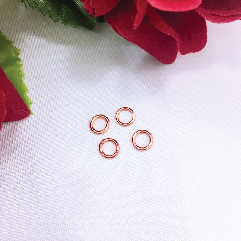 ห่วงกลม 5 มิล สีนาก (4ชิ้น) ขนาด 0.5 x 0.5 cm อุปกรณ์ร้อยเครื่องประดับ รูปถ่ายจากสินค้าจริง