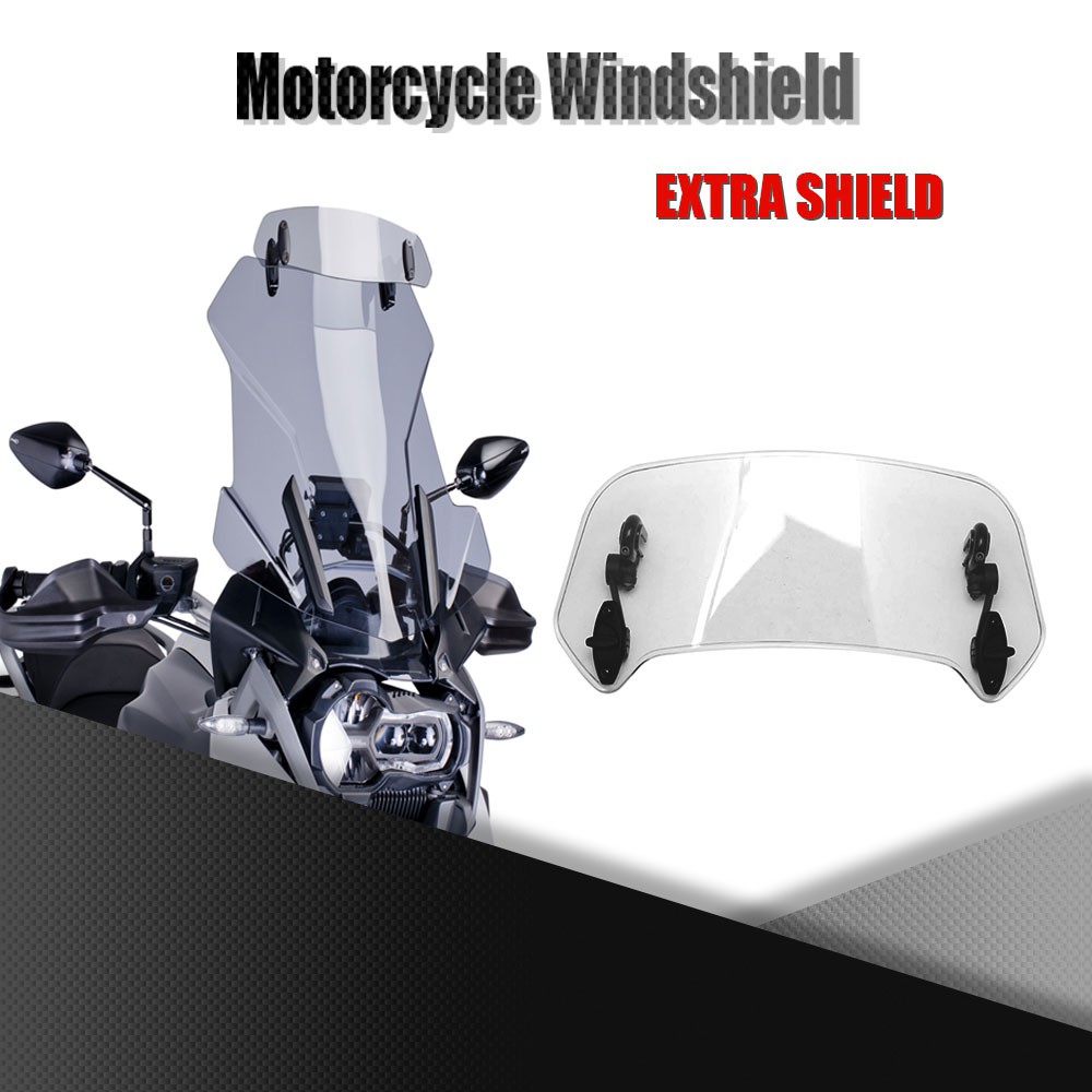 ตัวต่อชิวหน้า ปรับระดับได้ Extra Windshield Motorcycle Touring ทัวริ่ง Scooter Bigbike Sport