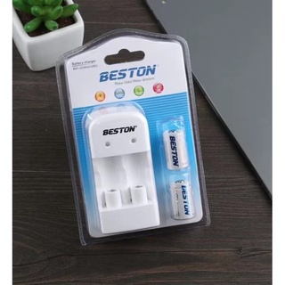 พร้อมส่ง!!! BESTON CR2 3.0V 300mAh จำนวน 2 ก้อน พร้อมที่ชาร์จแบบ 2 ช่อง