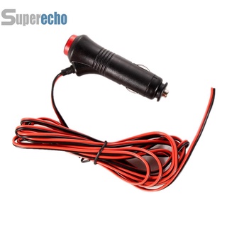 Superecho ซ็อกเก็ตเสียบที่จุดบุหรี่ 12V 24V Male ยาว 3 เมตรสําหรับรถยนต์