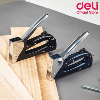 Deli 4600 Tacker เครื่องยิงบอร์ด เครื่องยิงไม้ พร้อมลวดเบอร์ 53/8 แม็ค แม็ก เครื่องยิงลวด เครื่องติดบอร์ด ที่ยิงบอร์ด