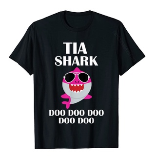 ขายดี!Tia Shark Doo Doo Doo Mothers Day Tia Birthday Christmas T-Shirt Normal Top T-Shirts For Men Cotton Tops T Shirt S