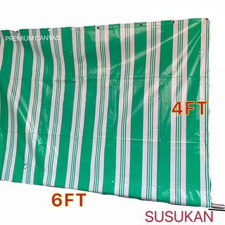 Stripe Trapal Lona Tarpaulin Tarp to Cover The Sun and Rain, Roll up Roll down