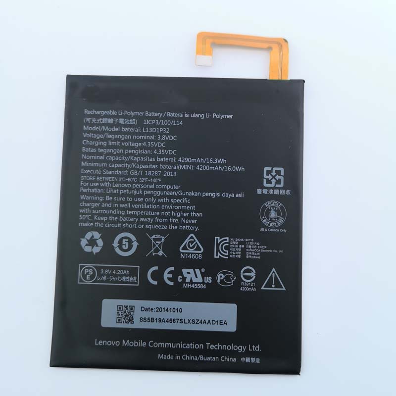 original Battery 3.8V 4200mAh L13D1P32 For Lenovo IdeaTab A8-50 A5500 A5500-F A5500F A5500-HV tablet