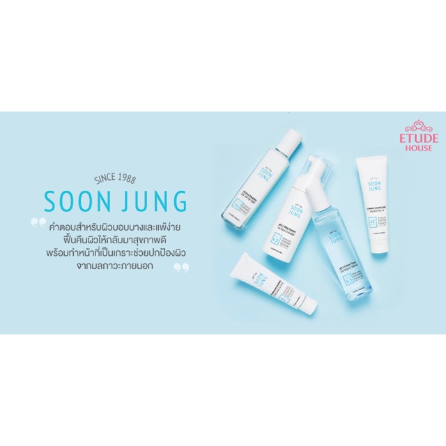 Etude House Soon Jung Toner,Emulsion’Whip Cleanser,2X cream,All in one gel