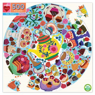 eeBoo Tea Party 500 Pc Round Puzzle จิ๊กซอว์รูปปาร์ตี้น้ำชาแบบ 500 ชิ้น