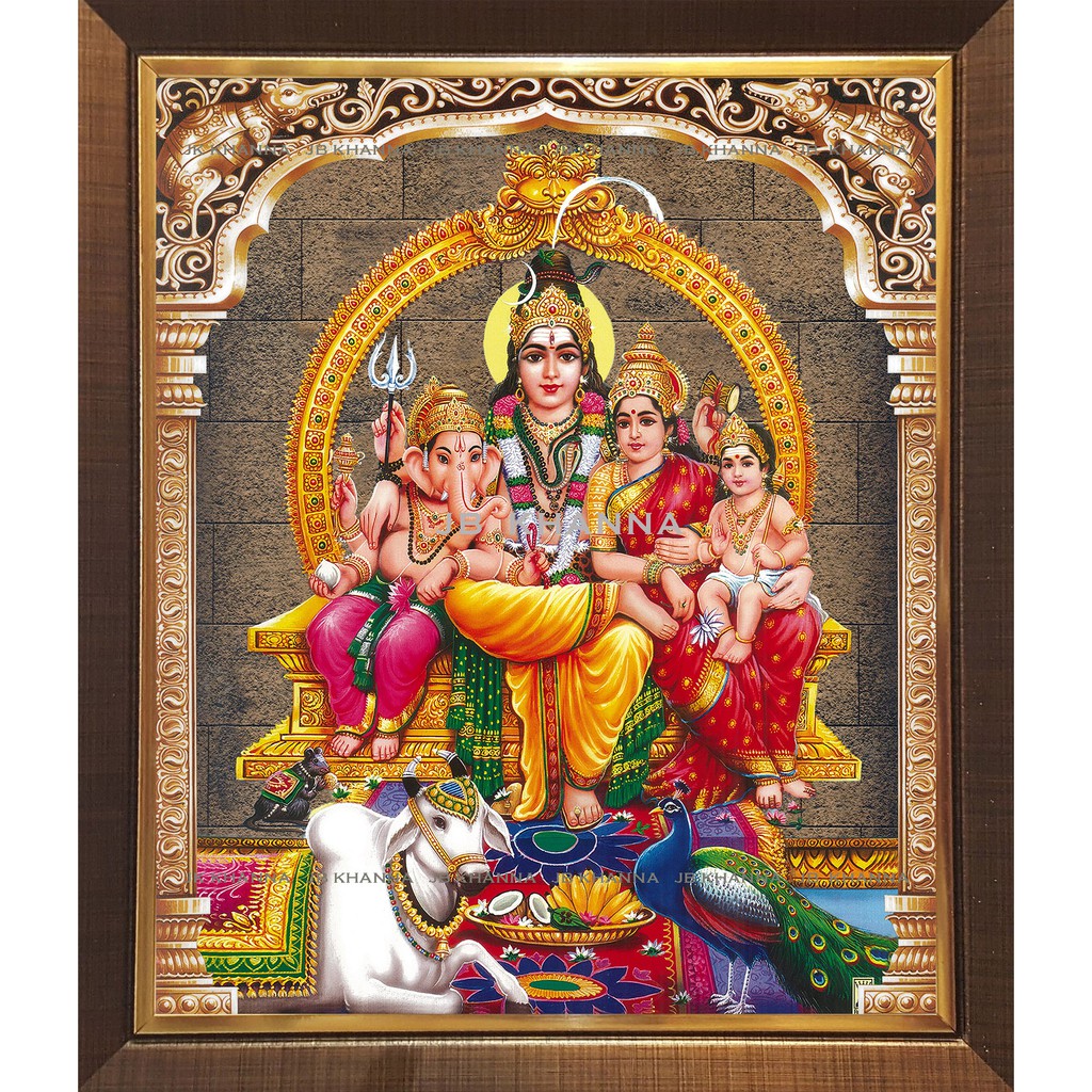 ภาพดิจิทัลตระกูลศิวะพร้อมเคลือบและกรอบ (L200KR)