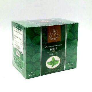 เครื่องดื่มสมุนไพรผสมชนิดแห้ง สูตรมิ้นต์ mint herbal tea จากโครงการหลวง