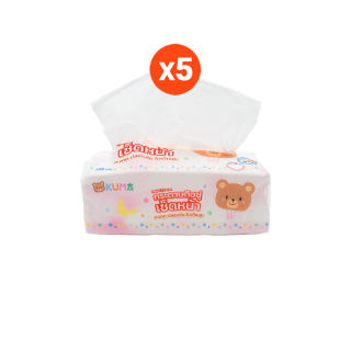 KUMA Facial Tissue กระดาษทิชชู่เช็ดหน้า ขนาด 168 แผ่น : 5 ห่อ