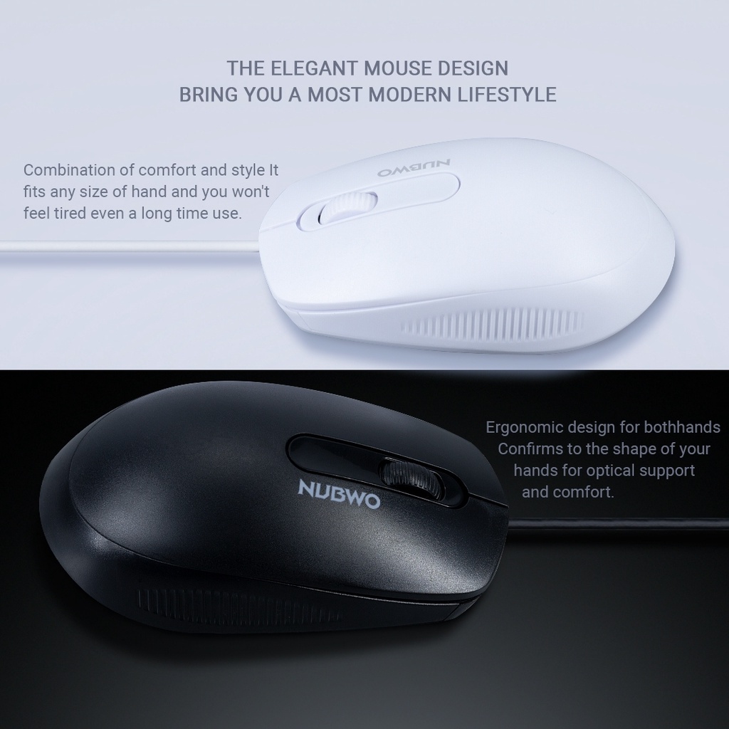 Nubwo NM-155 Optical Mouse For Business เม้าส์มีสาย เม้าส์ทำงาน