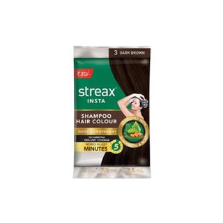 แชมพูปิดผมขาว ใน 5 นาที แชมพูปิดผมหงอก Streax Insta Shampoo Hair Colour