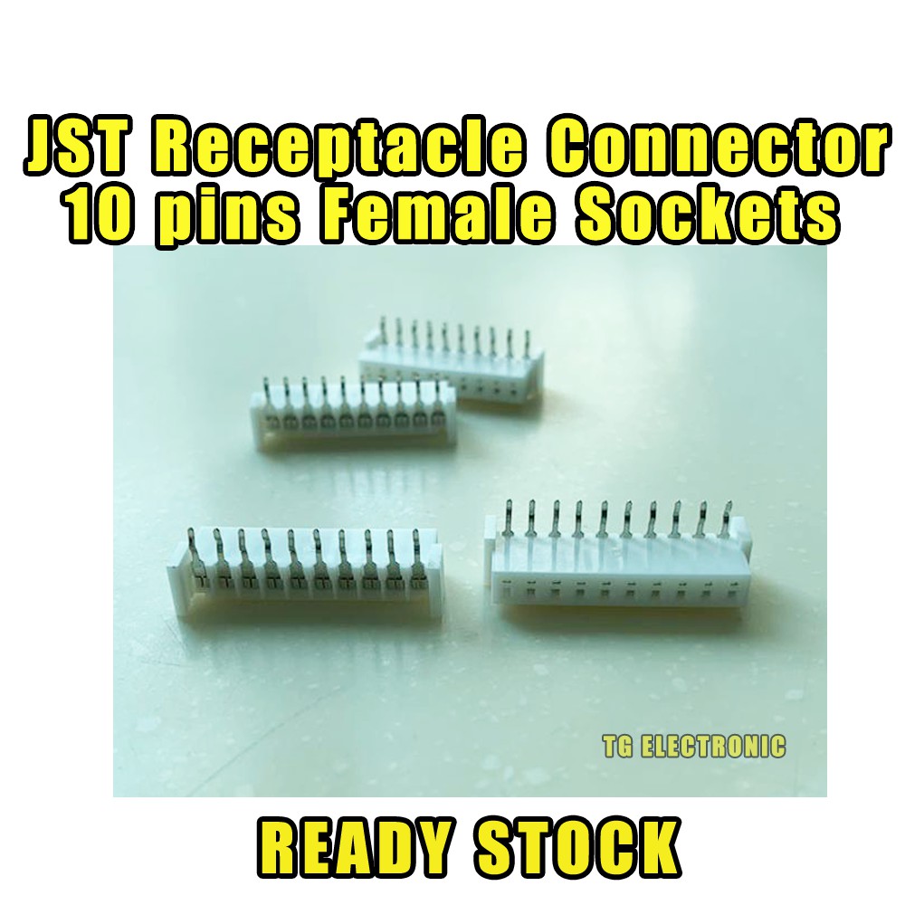 5 ชิ้น JST 10pins Header Connector/Receptacle Connector Pin Header มุมขวาซ็อกเก็ตหญิง 2.5 มม.