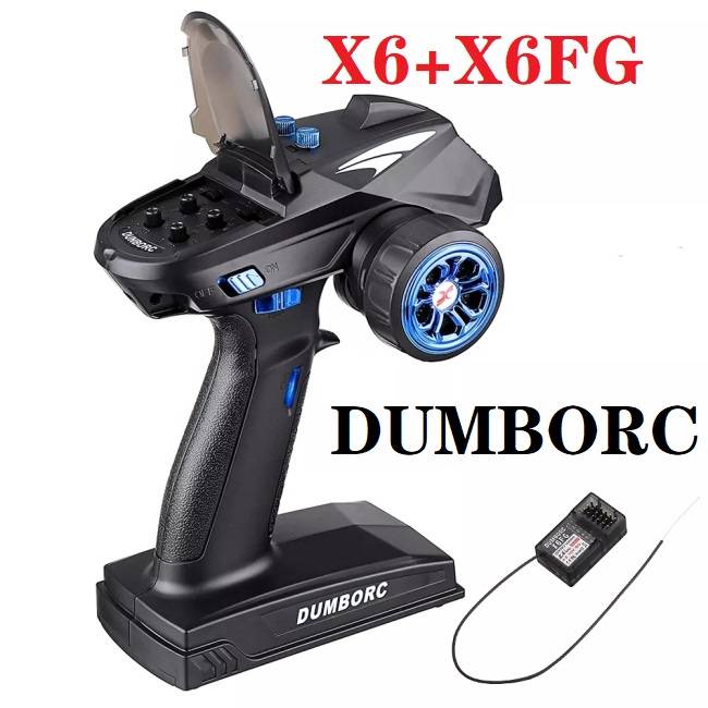 DumboRC X6 2.4G 6CH เครื่องส่งสัญญาณ P6F/P6FG ตัวรับสัญญาณสําหรับ JJRC Q65 MN-90 Rc รถเรือรุ่นอะไหล่