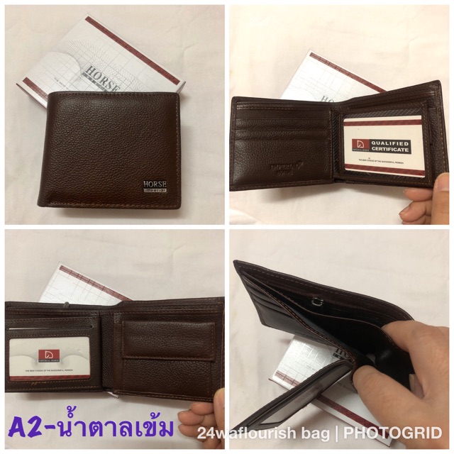 !!!ส่งเร็ว...โปรนาทีทอง กระเป๋าสตางค์หนังแท้ผู้ชาย100% ทรงสวย ทันสมัย ยี่ห้อHorse Impirial