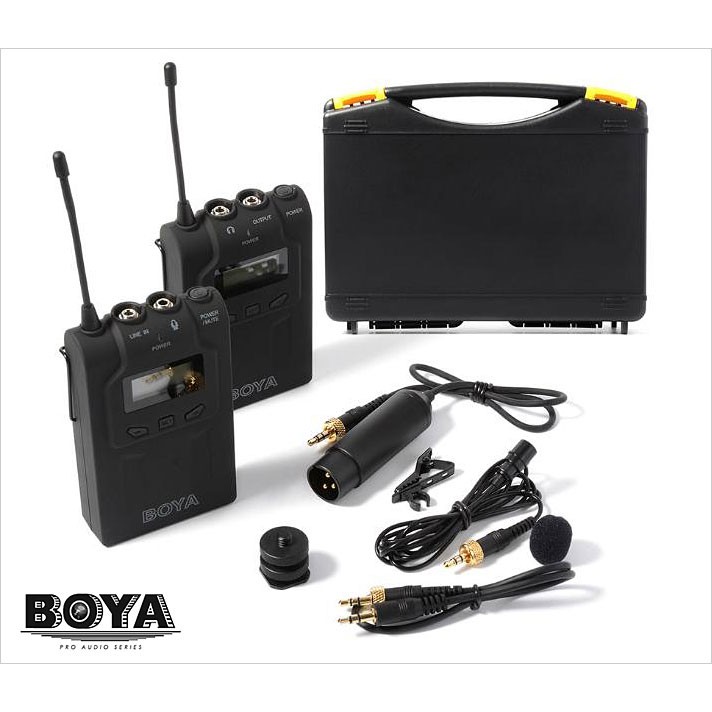 ไมติดกล้อง BOYA BY-WM6 UHF 48 Channels Pro wireless Microphone ของแท้100% "SALE"