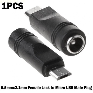 RAINBBWW~DC Connector 34mm/1.34" 5.5mm X 2.1mm Female Jack To Micro USB Male Plug#Ready Stock