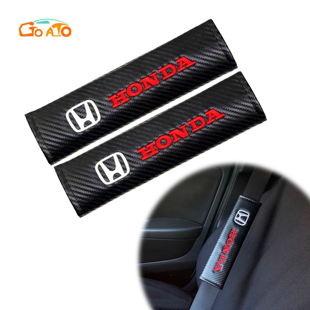 GTIOATO ที่หุ้มเข็มขัดนิรภัยรถยนต์ คาร์บอนไฟเบอร์ สำหรับ Honda City Jazz HRV Civic Brio Accord BRV Mobilio CRV Vezel Odyssey Fit – โปรปัง