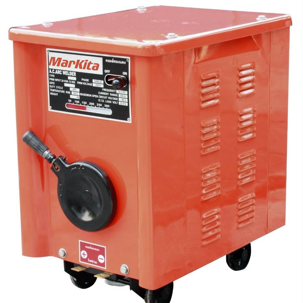 เครื่องเชื่อมไฟฟ้า 300 แอมป์ MarKita แบบรถเข็น A.C.ARC WELDER คอยล์ทองแดงแท้