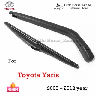 Kuapo ที่ปัดน้ำฝนด้านหลัง โตโยต้า ยาริส Toyota Yaris 2005 ถึง 2012 ปี (ชุด/ก้าน/ยางใบมีด/ฝาครอบน็อต) ปัดน้ำฝน กระจก หลัง โตโยต้ายาริส