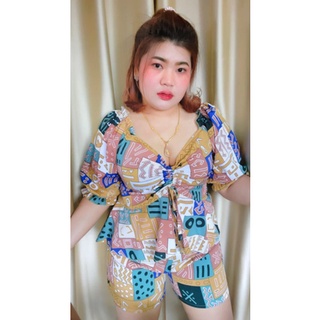 ชุดเซ็ทงาน2ชิ้น เนื้อผ้าไหมอิตาลีเสื้อรูดอกหน้าสม็อคหลัง อก38-48ยาว 25เอวสม็อคหลังกระเป๋า2ข้างเอว32-48สพ.52 ยาว16 นิ้ว