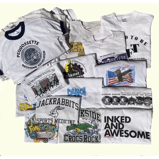 สุ่มเสื้อยืดมือสองวินเทจ/ผ้าขาว 3แถม1