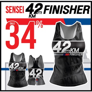 🌈โค้ดSENSEIOMGลด15%🌈เสื้อกล้ามผู้หญิงทรงเข้ารูปพิมพ์ลาย(หน้า-หลัง) SENSEI ลายRUN-FINISHER21